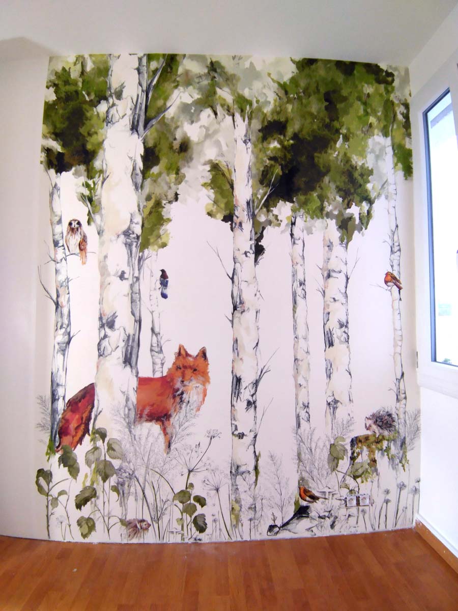 papier peint foret fromentine